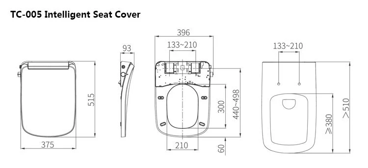 Bidet Smart Toilet Seat Size
