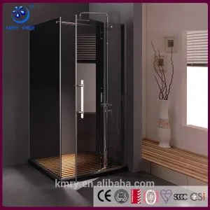 Pintu mandi persegi pivot tanpa frameless, 34-36 in. Lebar, kaca 3/8 inci, kemasan krom (KK8011)
