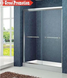 Pintu mandi gelongsor aluminium berganda